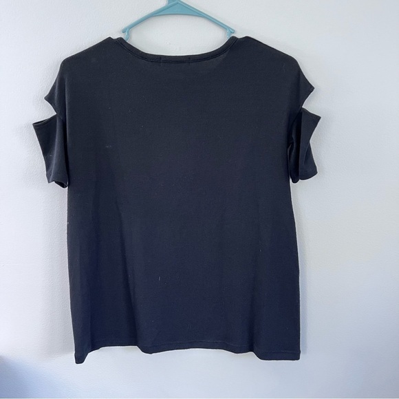 Rag & Bone black cold shoulder tee size xs - Picture 2 of 8